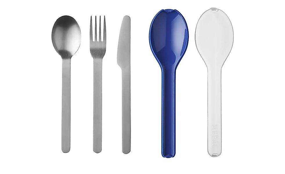 Mepal Besteckset  "To Go"  Ellipse ¦ blau ¦ Edelstahl,Kunststoff ¦ Maße (cm günstig online kaufen