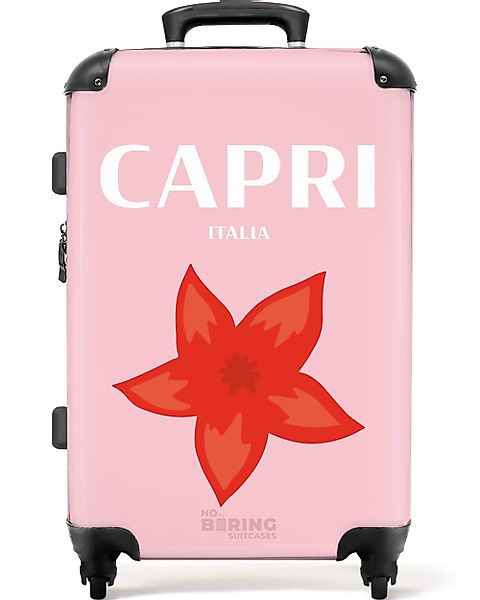 NoBoringSuitcases.com© Hartschalen-Trolley Rosa mit Capri Italien günstig online kaufen