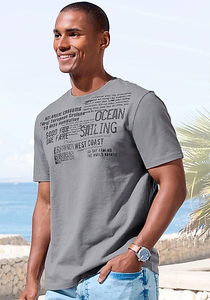 John Devin T-Shirt "mit Print", Regular-Fit, aus Slub-Qualität, mit Print günstig online kaufen