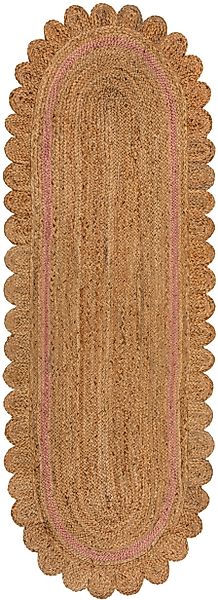 FLAIR RUGS Teppich "Grace aus Jute mit Muschelrandsaum" rechteckig 4 mm Höh günstig online kaufen