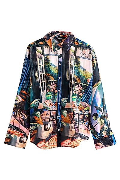 Next Langarmhemd Leichtes Relaxed Fit Langarmshirt günstig online kaufen