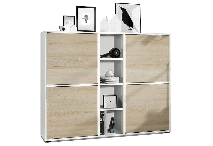 Vladon Highboard Cuba V3 (Highboard, Schrank Anrichte Cuba V3 mit 12 Fächer günstig online kaufen