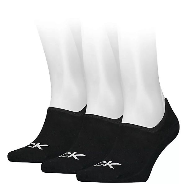 Calvin Klein Footie High Cut Logo Socken 3 Paare One Size Black günstig online kaufen