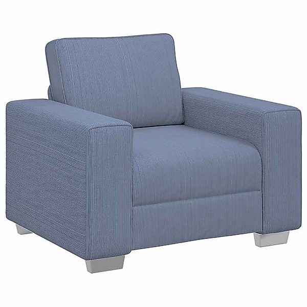 vidaXL Sofa Sessel Blau 60 cm Cordstoff günstig online kaufen