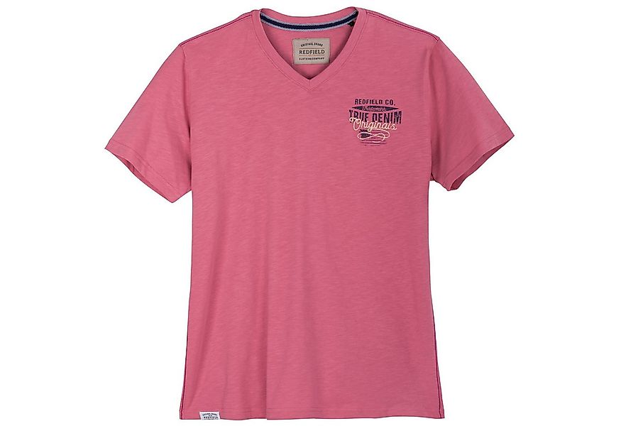 redfield V-Shirt Redfield XXL T-Shirt V-Neck modisch dunkelrosa günstig online kaufen