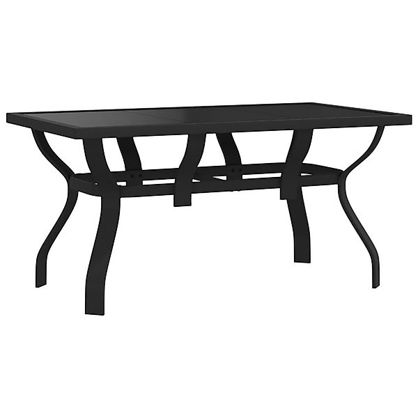 furnicato Gartentisch Schwarz 140x70x70 cm Stahl günstig online kaufen