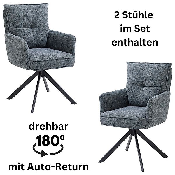 Stolkom Armlehnstuhl "Sofia young" (Set) 2 Stk.180 grad drehbar mit Auto-Re günstig online kaufen