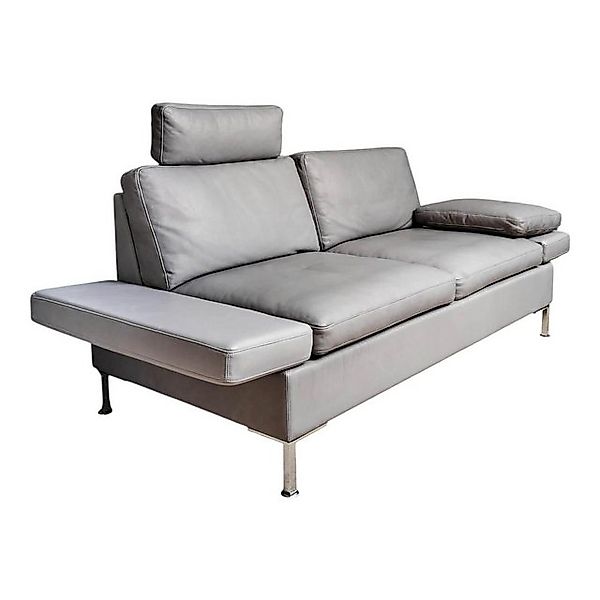brühl & sippold 2-Sitzer Sofa Alba System M Leder 5707 Pearl 0095 Grau Wink günstig online kaufen