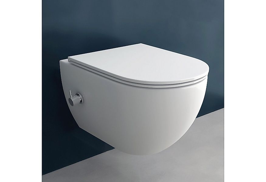 Alpenberger Dusch-WC Hänge WC mit Bidet Funktion, Tiefspül WC Spülrandlos m günstig online kaufen
