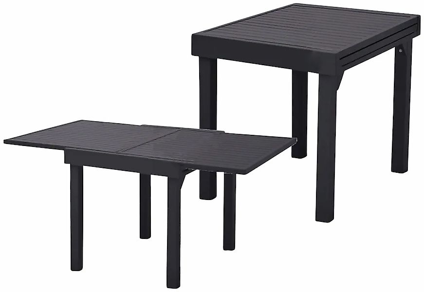 Garden Pleasure Gartentisch Elena ausziehbar Anthrazit 130 cm x 65 cm günstig online kaufen