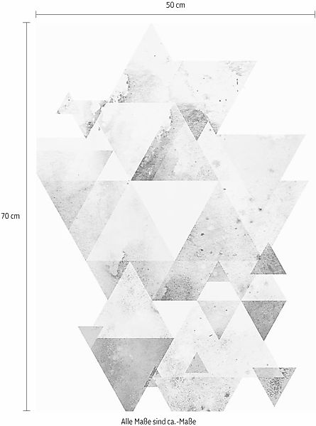 Komar Bild "Triangles Red", Formen-Kunst, (1 St.), Wandbild zur Dekoration günstig online kaufen