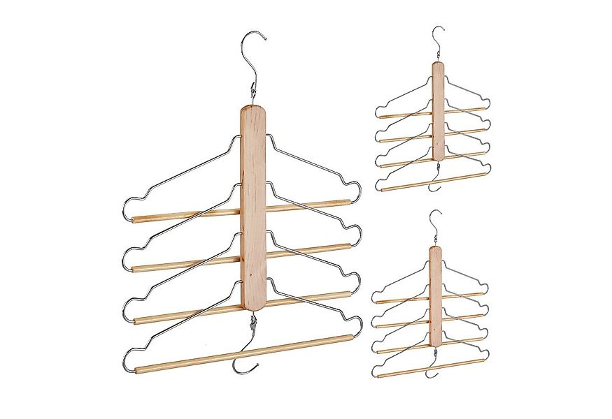 relaxdays Mehrfach-Kleiderbügel Mehrfach Kleiderbügel, (3er Pack, 3-tlg), 3 günstig online kaufen