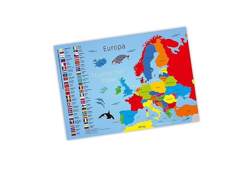 nikima Poster Kinder Lernposter Europa - Größe: DIN A3-420 x 297 mm, Europa günstig online kaufen