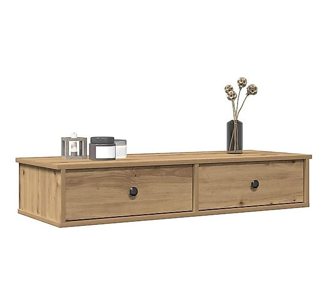 vidaXL Regal, Wandregal mit Schubladen Artisan-Eiche 100x37,5x19 cm günstig online kaufen