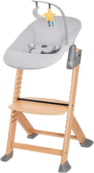 Kinderkraft Kombihochstuhl "Set: Kinderstuhl ENOCK + Babywippe CALMEE GREY" günstig online kaufen