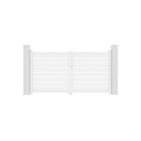 Casanoov Flügeltor 3M Vogel H 160Cm Weißaluminium & 2 Pfosten 15X15Cm H 190 günstig online kaufen