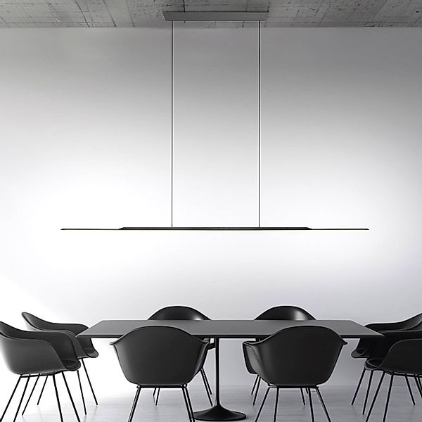 PURE LED-Hängelampe Surface, grau, 160 cm, Aluminium 3.000 K günstig online kaufen