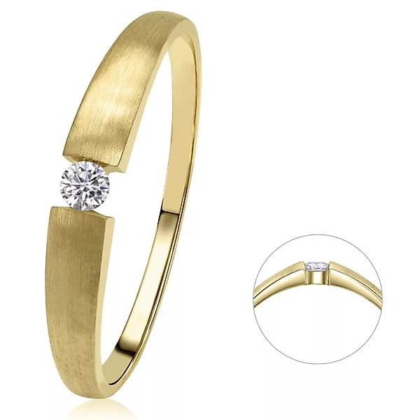 ONE ELEMENT Diamantring "0,07 ct Diamant Brillant Ring aus 585 Gelbgold", D günstig online kaufen