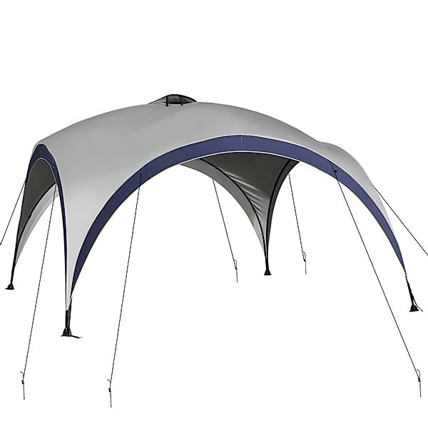 Outsunny Pavillon Polyester Metall Cremeweiß L400 x B400 x H250 cm günstig online kaufen
