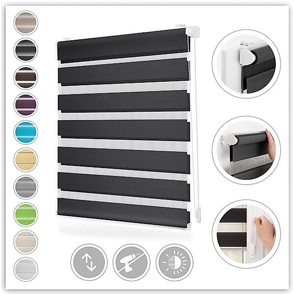 Doppelrollo Duo Rollo Klemmfix, LICHTBLICK ORIGINAL, günstig online kaufen