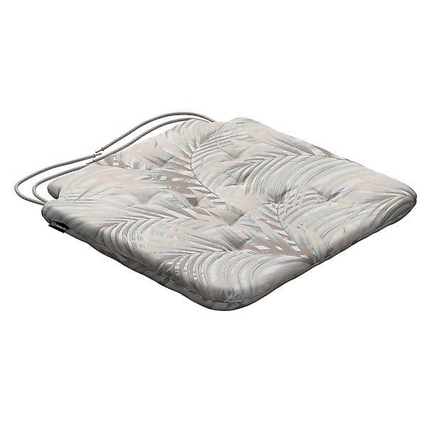 Stuhlkissen Christoph mit Bindeschnur, grau-beige, 42 x 41 x 3,5 cm, Garden günstig online kaufen