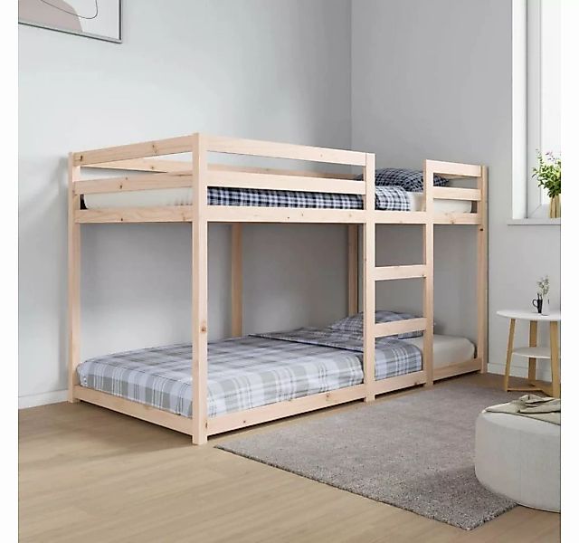 furnicato Bett Etagenbett 90x190 cm Massivholz Kiefer günstig online kaufen