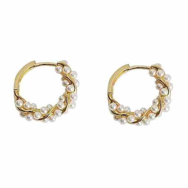 POPOLIC Perlenohrringe Sterling Silber Perlen Twist günstig online kaufen