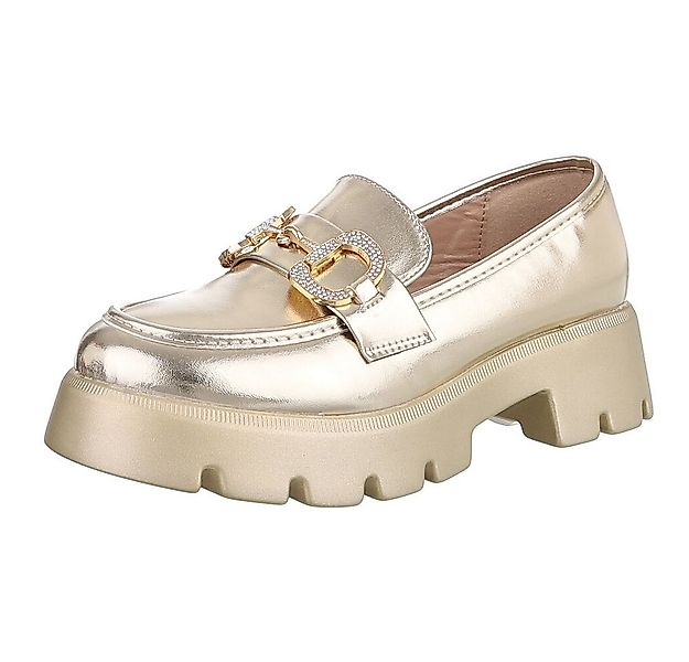 Ital-Design Modischer Loafer mit Schnalle für Damen - Komfort & Stil Slippe günstig online kaufen