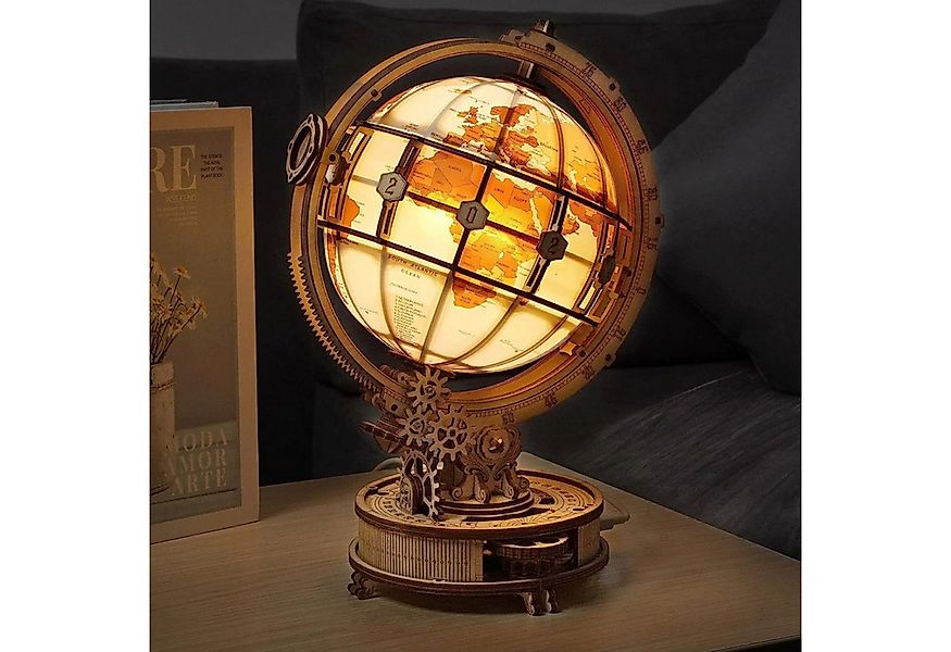 Robotime Modellbausatz Robotime Luminous Globus Mechanisches Holzpuzzle, (1 günstig online kaufen