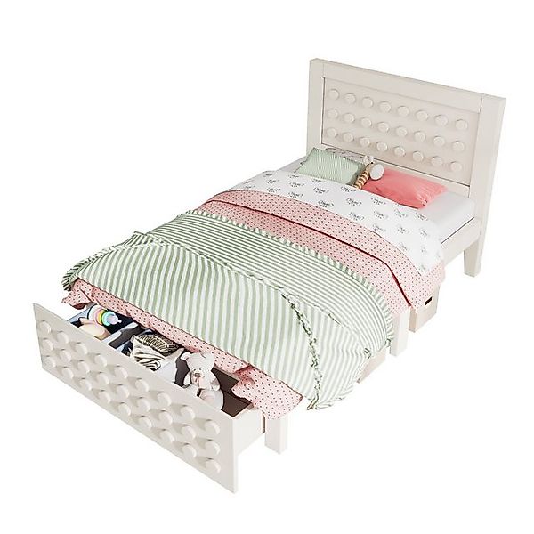 OKWISH Hochbett mit Kreativem Block Design (Kinderbett, Jugendbett, Einzelb günstig online kaufen