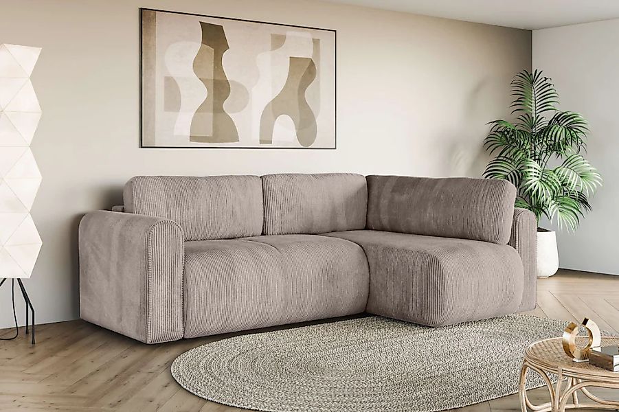 INOSIGN Ecksofa "Zacharia wahlweise Schlafsofa mit Bettkasten, B/T/H 250/16 günstig online kaufen