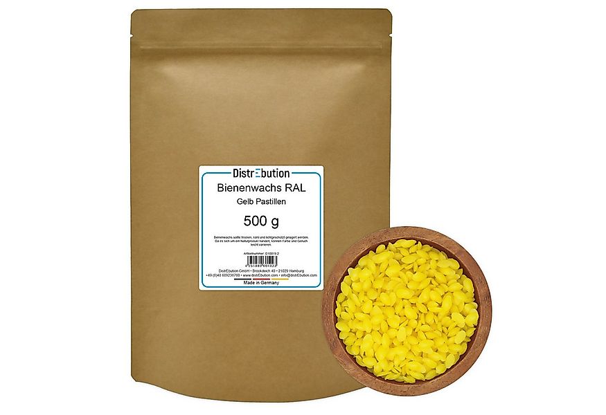 DistrEbution Bienenwachskerze Bienenwachs Gelb in Pastillen, RAL Kerzenwach günstig online kaufen