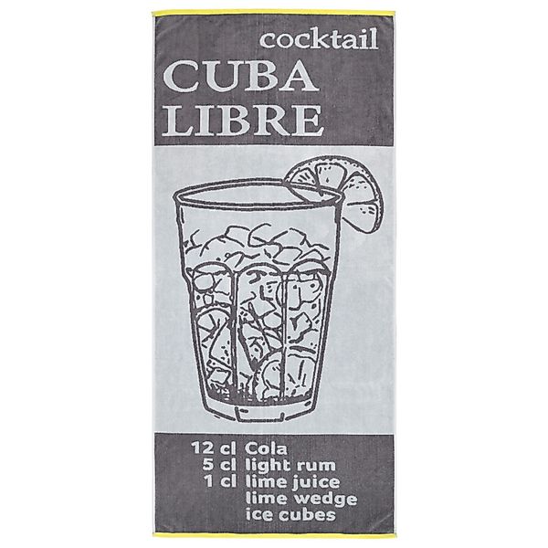 Dyckhoff Strandtuch Cuba Libre Grau 80 x 180 cm günstig online kaufen