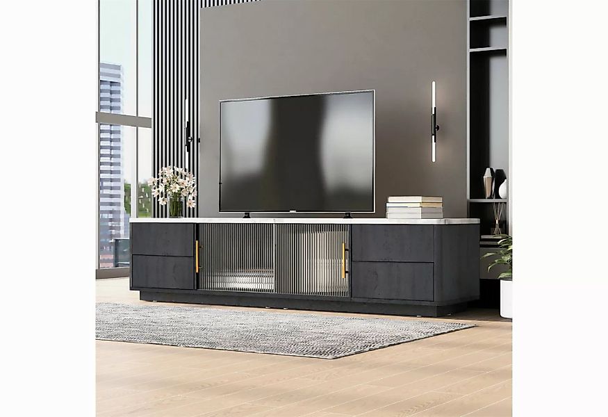 autolock TV-Schrank 160cm TV-Schrank für 70" TV - Stilvolles Grau günstig online kaufen