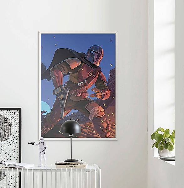 Komar Bild "Mandalorian Ambush" Disney  Star Wars 1 Stk. tlg. Wandbild zur günstig online kaufen