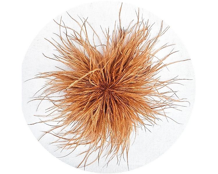 Brosche Federbrosche Cognac Clip Antecker Federn Klammer Haarklammer Strauß günstig online kaufen