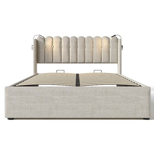 Gotagee Polsterbett Doppelbett Jugendbett Stauraumbett Multifunktionsbett f günstig online kaufen