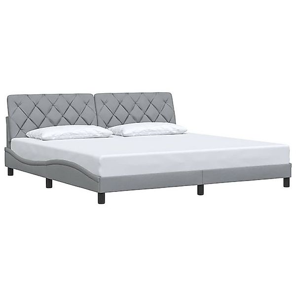 vidaXL Bett Bettgestell ohne Matratze Hellgrau 200x200 cm Stoff günstig online kaufen