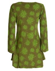 Vishes Tunikakleid Langarm Damen Blumen-Tunika Shirt-Kleid günstig online kaufen
