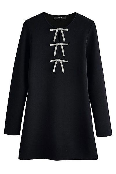 Next Minikleid Minikleid mit juwelenbesetzter Schleife (1-tlg) günstig online kaufen