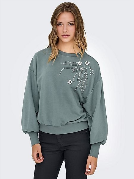 ONLY Sweatshirt ONLCAMELA BROOKE GLITTER LS ONECK UB SWT Baumwollmischung, günstig online kaufen