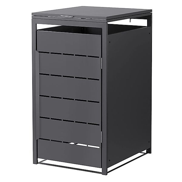 ML-Design Mülltonnenbox 1Er 240L 68x80x120 cm Anthrazit aus Stahl günstig online kaufen