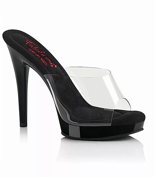GLORY-501 High Heels Sandalette - Klar/Schwarz | Fabulicious  (Schuhgröße: günstig online kaufen