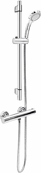 CORNAT Duschsystem »"Fit" - verchromt - Mit Thermostatarmatur - Variabler B günstig online kaufen