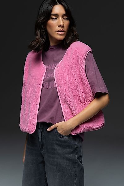 SENSES.THE LABEL Plüschweste mit Reißverschlusstaschen günstig online kaufen