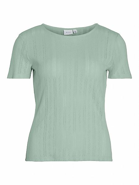 Vila Kurzarmshirt "VIKASSIE S/S POINTELLE TOP - NOOS" günstig online kaufen