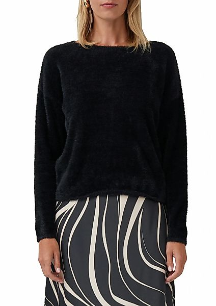 s.Oliver BLACK LABEL Strickpullover, flauschig, mit U-Boot-Ausschnitt günstig online kaufen