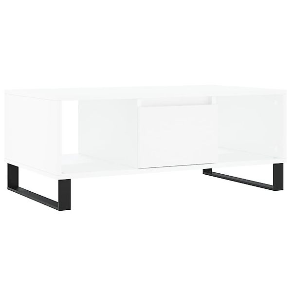 furnicato Couchtisch Weiß 90x50x36,5 cm Holzwerkstoff günstig online kaufen