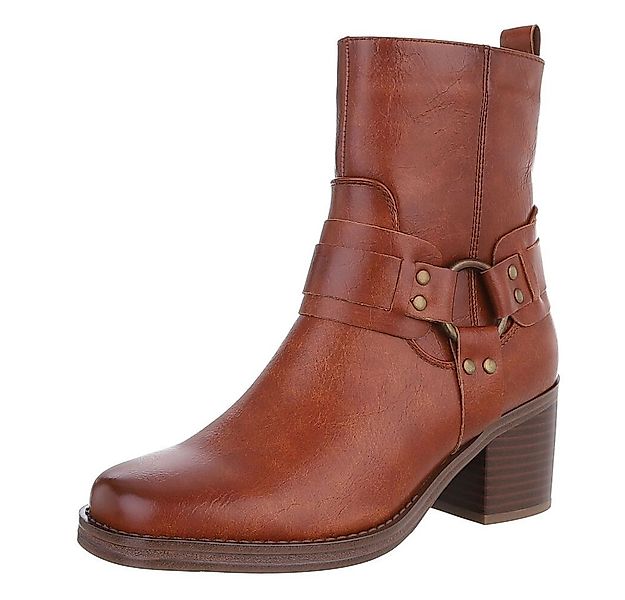 Ital-Design Damen Bikerschuhe Biker Westernstiefelette (87740279) Blockabsa günstig online kaufen
