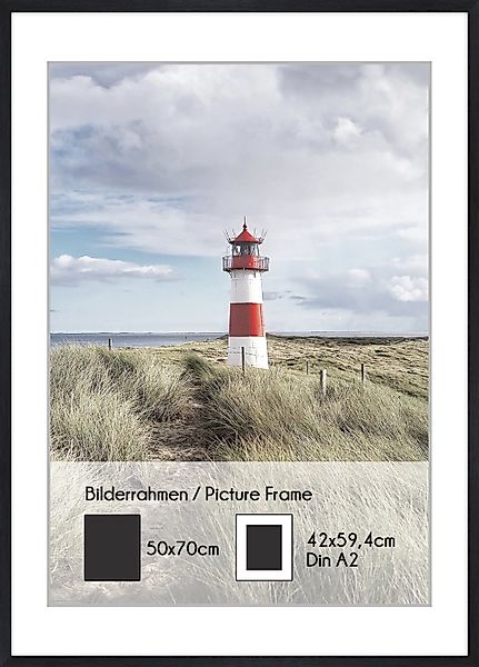 artissimo Bilderrahmen Bilder-Rahmen 50x70cm inkl. Passepartout günstig online kaufen